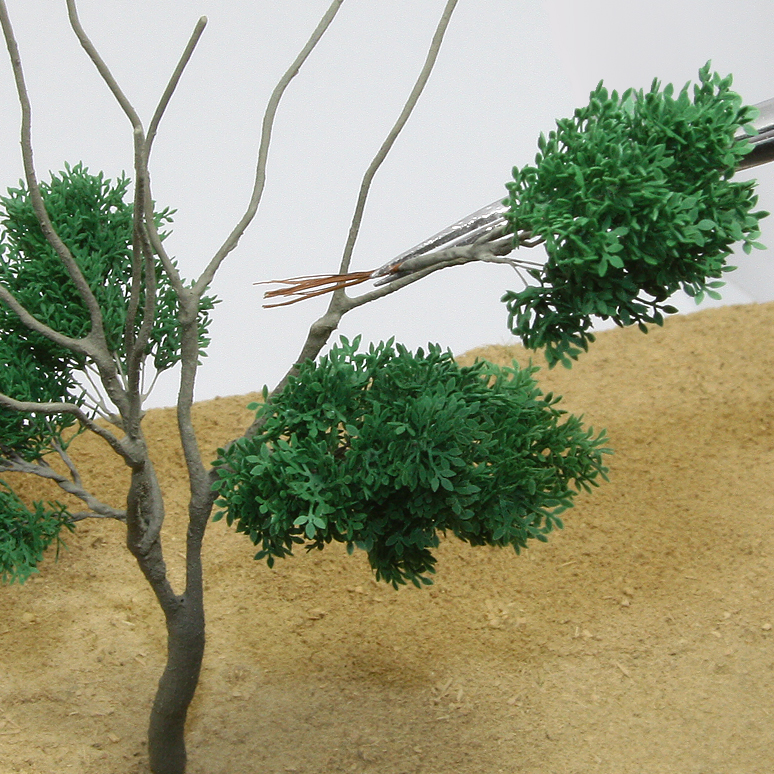 【ジオラマ】リアルミニチュア樹木模型 広葉枝葉（5本入り）