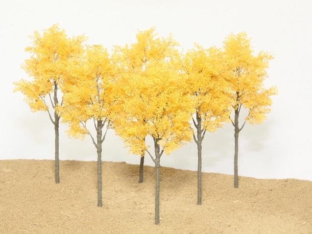 ジオラマ リアルミニチュア樹木模型 樹木シリーズ イチョウタイプ 黄 H70
