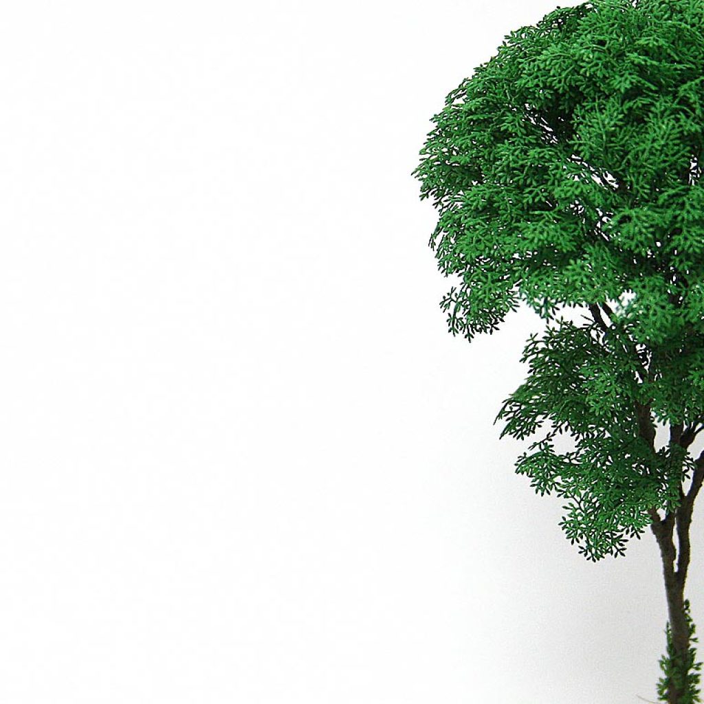 ジオラマ製作でリアルな木