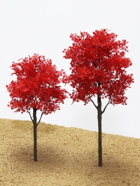 ジオラマ リアルミニチュア樹木模型 樹木シリーズ カエデタイプ 赤 H55+H70