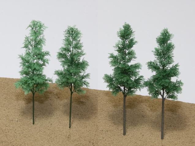 ジオラマ リアルミニチュア樹木模型 樹木シリーズ 針葉樹タイプ 緑、竹タイプ 緑 H90